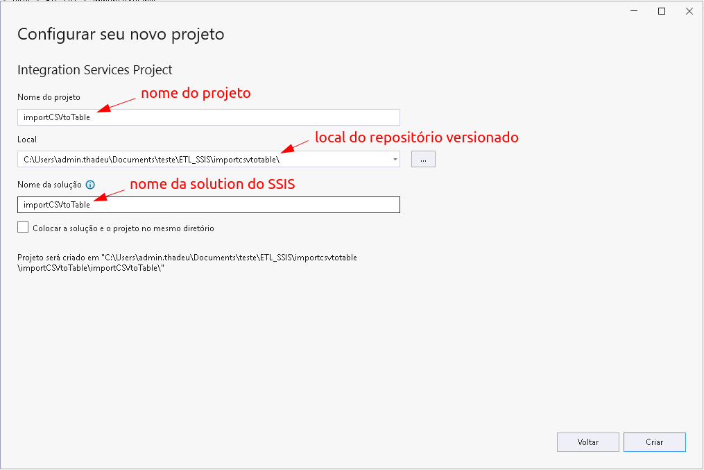 Criar Projeto
